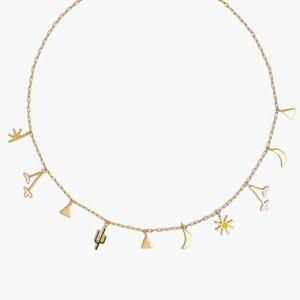 Madewell desert charm necklace in brass